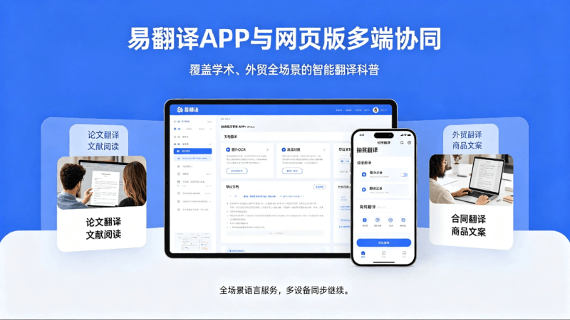 易翻译 APP与网页版多端协同：覆盖学术、外贸全场景的智能翻译科普