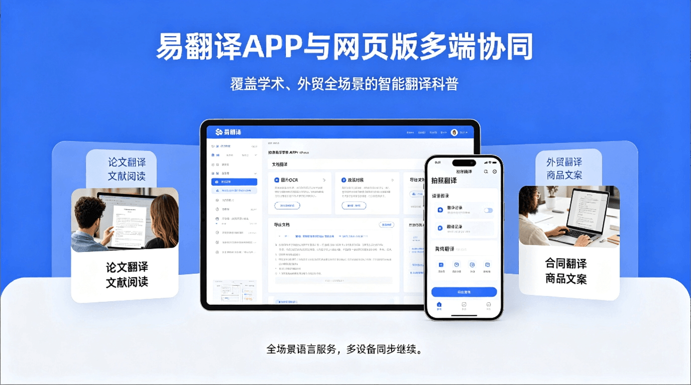 易翻译 APP与网页版多端协同：覆盖学术、外贸全场景的智能翻译科普